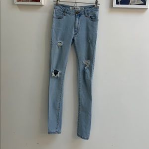 Brandy Melville faded denim jeans